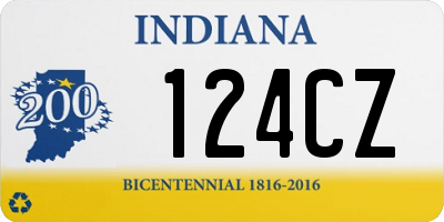 IN license plate 124CZ