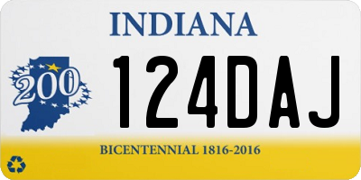 IN license plate 124DAJ