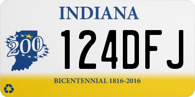 IN license plate 124DFJ
