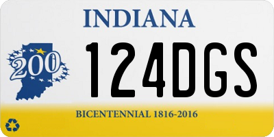 IN license plate 124DGS