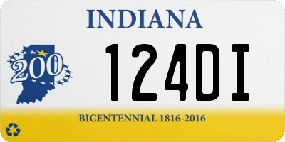 IN license plate 124DI