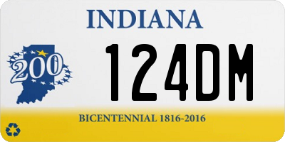 IN license plate 124DM