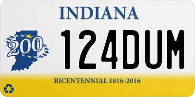 IN license plate 124DUM