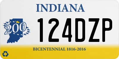 IN license plate 124DZP