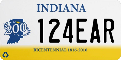 IN license plate 124EAR