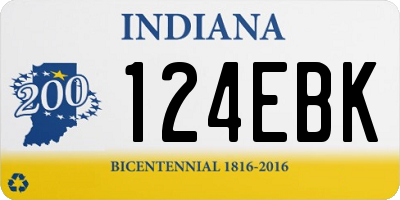IN license plate 124EBK
