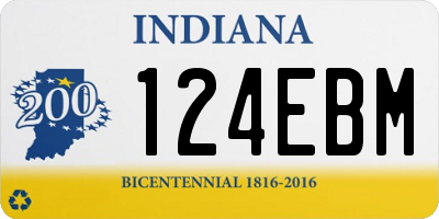 IN license plate 124EBM