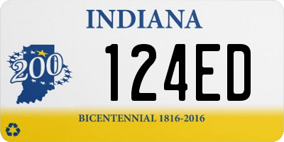 IN license plate 124ED