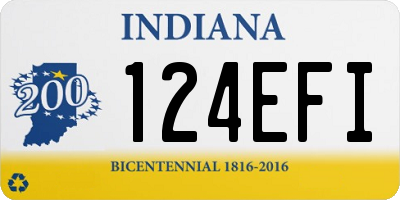 IN license plate 124EFI