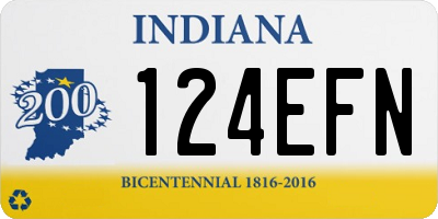 IN license plate 124EFN