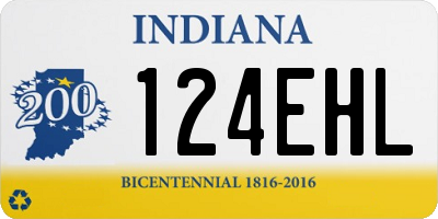 IN license plate 124EHL
