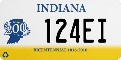 IN license plate 124EI