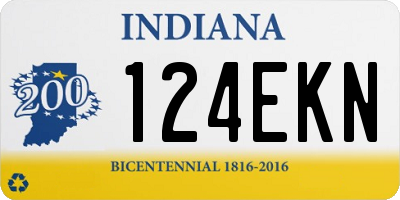 IN license plate 124EKN