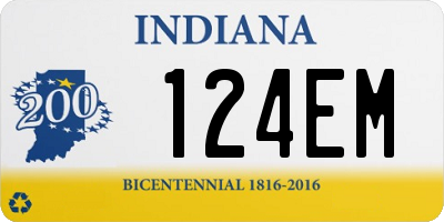 IN license plate 124EM