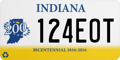 IN license plate 124EOT