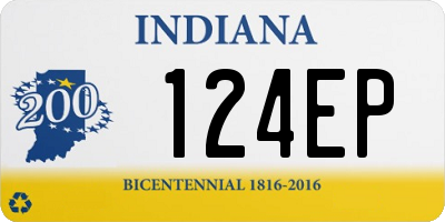 IN license plate 124EP