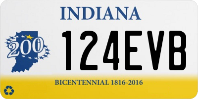 IN license plate 124EVB