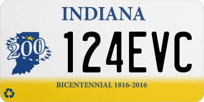 IN license plate 124EVC