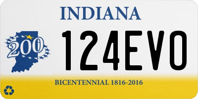 IN license plate 124EVO
