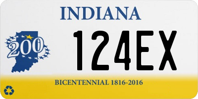 IN license plate 124EX