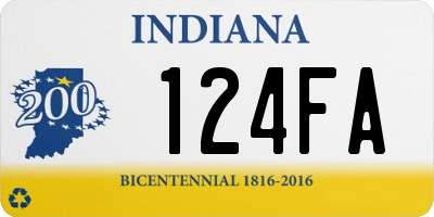 IN license plate 124FA