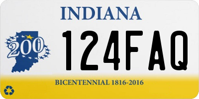 IN license plate 124FAQ