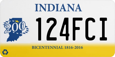 IN license plate 124FCI