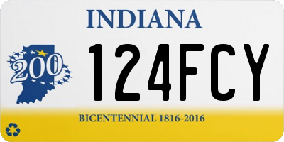 IN license plate 124FCY