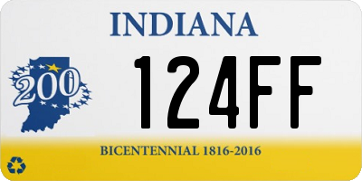 IN license plate 124FF