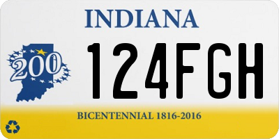 IN license plate 124FGH