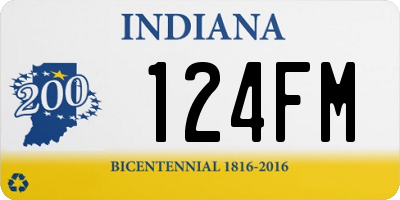 IN license plate 124FM