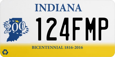 IN license plate 124FMP