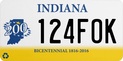 IN license plate 124FOK