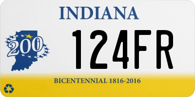 IN license plate 124FR