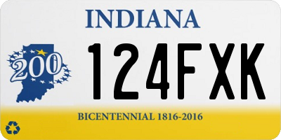 IN license plate 124FXK
