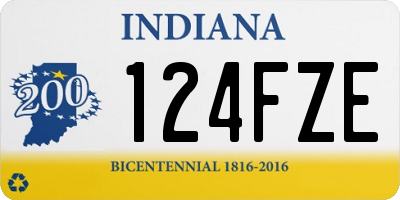 IN license plate 124FZE