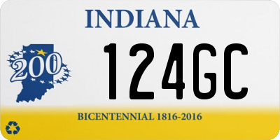 IN license plate 124GC