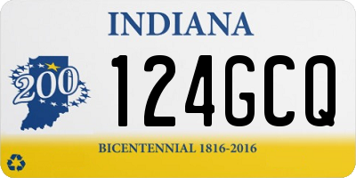 IN license plate 124GCQ