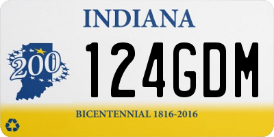 IN license plate 124GDM