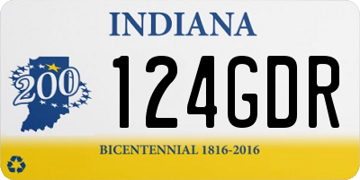 IN license plate 124GDR