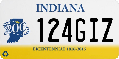 IN license plate 124GIZ