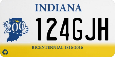IN license plate 124GJH