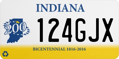 IN license plate 124GJX