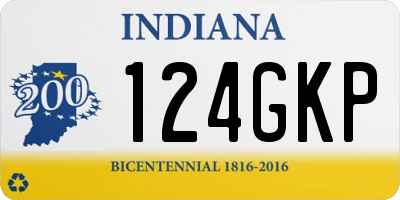 IN license plate 124GKP