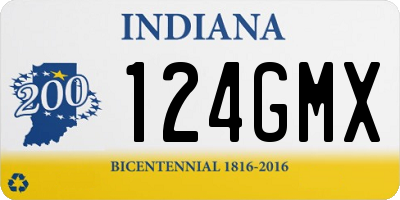 IN license plate 124GMX