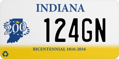 IN license plate 124GN