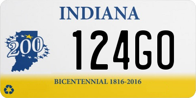 IN license plate 124GO