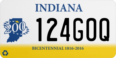 IN license plate 124GOQ