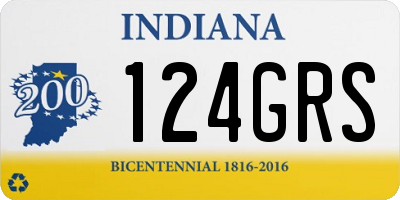 IN license plate 124GRS