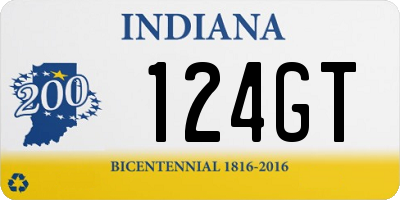 IN license plate 124GT